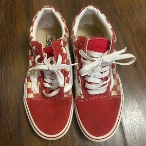 Vans Old Skool Checkerboard Racing Red/White Sneakers